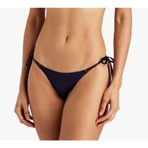 ZIMMERMANN Women's Side Tie Bikini Bottom Navy Blue Size 3 US 10 NWOT